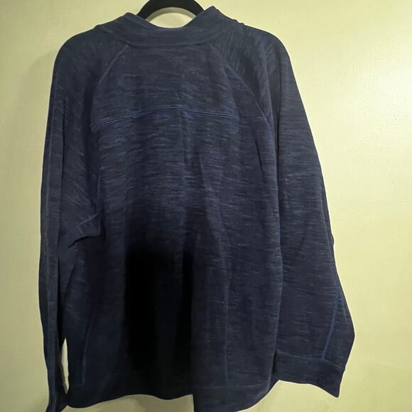 Tommy Bahama Jeans Reversible Dark Blue 1/4 Zip Mens Pullover Sweater Size XXL - Picture 2 of 14